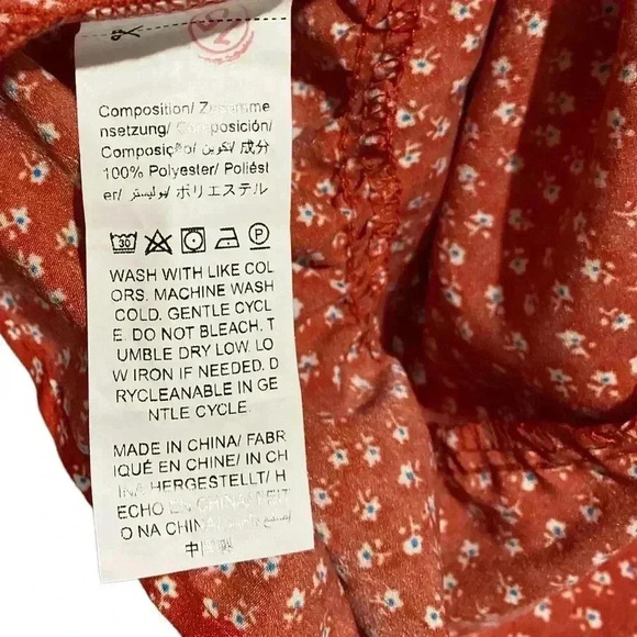 Beachsissi, Floral Print Short  Sleeve Mini Dress, Small, Red & White 🌸 - Picture 6 of 10